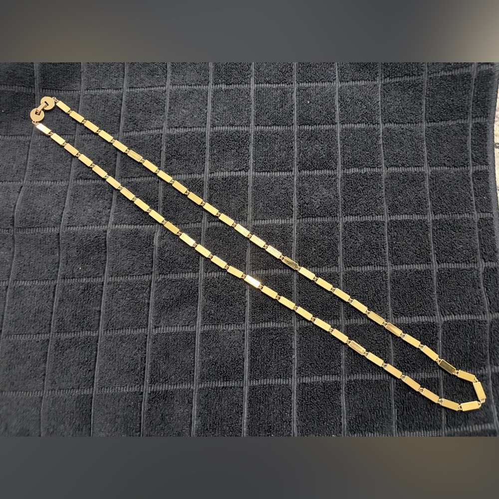 Monet Gold Rectangular Link Necklace - image 4